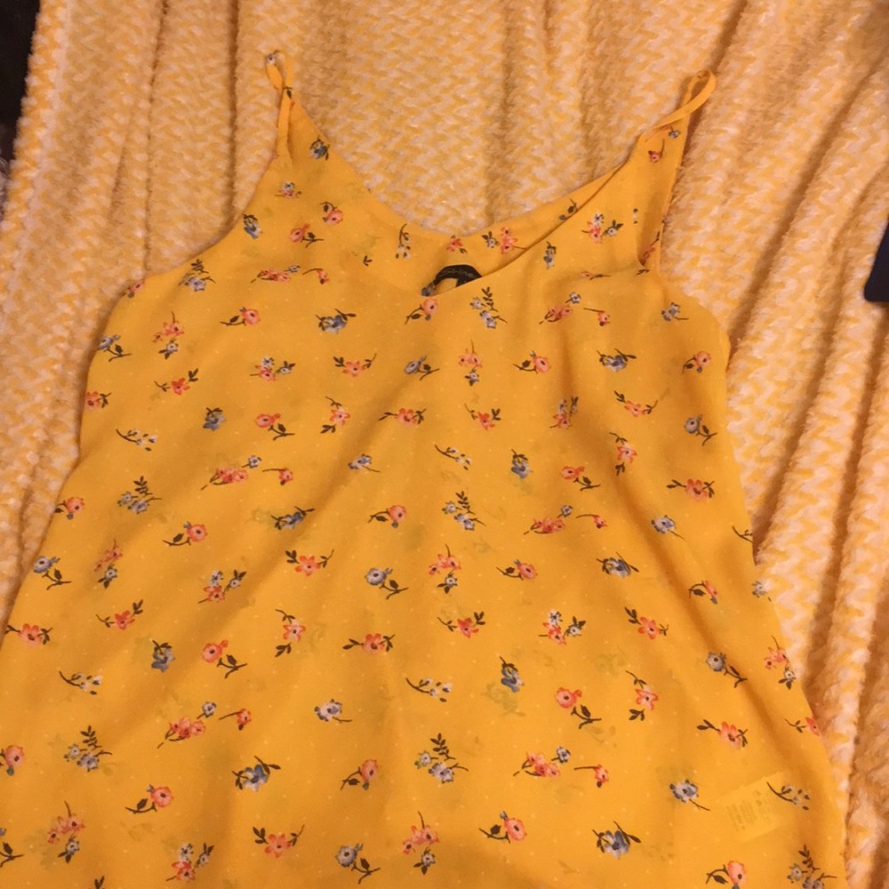 yellow/ gold tank top